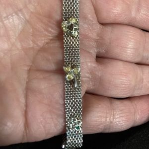 Vintage silver 7” Mesh bracelet